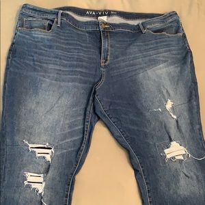 Ava & Viv dark wash skinny jeans